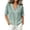 03# Green, variant on Linen Tops for Women V-Neck Short Sleeve 3/4 Rolled Drop Shoulder Loose Fit Blouse Deep Stretchable Relaxed Summer Casual Work Party Solid Color Tunic Top S-5XL
