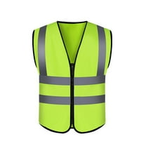 Men's Safety Vests with 2 High Reflective Strips for Traffic Work, Running, Surveyor and Security Guard