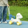 thumbnail image 2 of Kids Bike Qaba 4 in 1 Rocking Horse for Toddles 2-5 Years, Baby Ride on Horse with Detachable Push Handle & Balance Board, Kids Riding Horse Birthday Gift for Boys & Girls, Blue,Boys Bike, 2 of 10