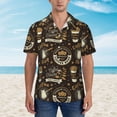 thumbnail image 2 of Vsdgher coffee shop house Print Men's Hawaiian Shirts Button Down Tropical Holiday Beach Shirts Vacation Clothes,3X-Large, 2 of 7