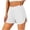 White, variant on Kinrui Running Shorts Women 3" Elastic Waist Split Hem Lightweight Workout Gym Shorts with Pockets White XL