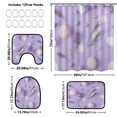 thumbnail image 4 of 4-Piece Bathroom Set with Waterproof Shower Curtain with Non-Slip Bath Mat, U-Shaped Mat & Toilet Lid Cover White Circles, 4 of 8