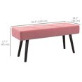 thumbnail image 3 of HOMCOM Banc de Bout de Lit 39 Pouces, Banc d'Entrée Rembourré pour Salon, 3 of 10