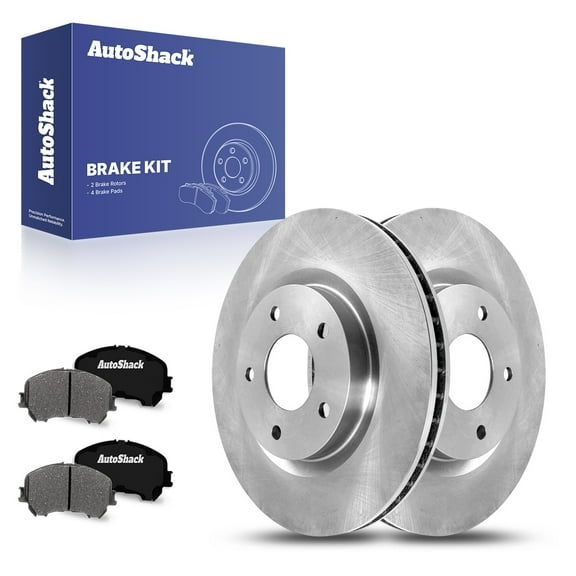 AutoShack 12.6" (320 mm) Front Vented Brake Rotors   Ceramic Brake Pads | Replacement for 2014-2019 Nissan Rogue | 6-PC Brake Kit