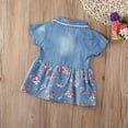 thumbnail image 4 of Faithtur Robe en Denim Florale pour Fille, Nœud Papillon, Robe d'Été, 0-4 Ans, 4 of 6