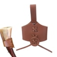 thumbnail image 3 of Yammee Brown PU Leather Horn Shape Mug Cover Portable Drinking Cup Sleeve Beer Belt Attachments Tankard Hanger Accessory, 3 of 10
