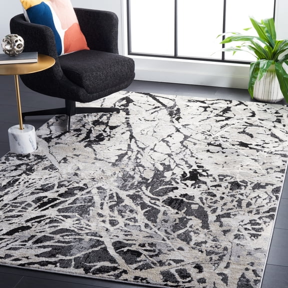 Safavieh Jasper Mercia Abstract Area Rug, Black/Ivory, 4' x 6'
