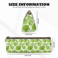 thumbnail image 4 of Xecao Green Various Lemons Print Leather Pencil Case -Stationery Bag Pen Holder for Work & Office, 4 of 5
