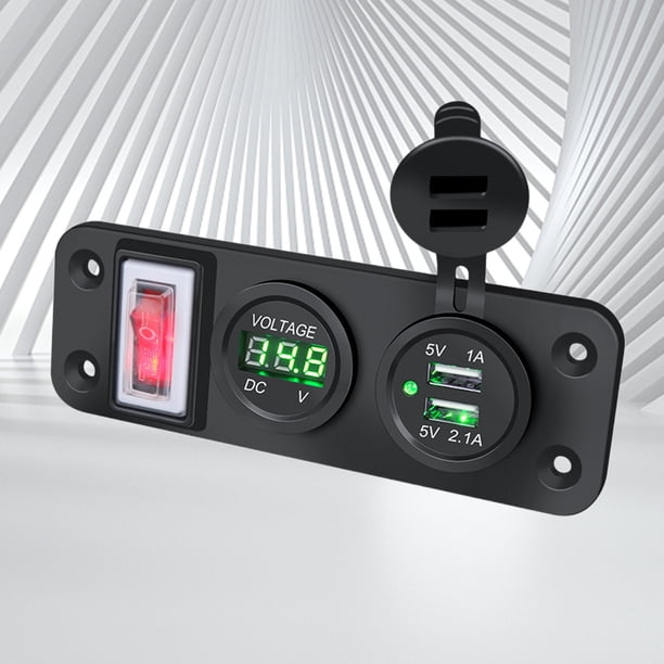 Adaptador de cargador de coche 5V 2.1A +1A Toma de corriente de coche a prueba de agua para iPad Smart Phone Tmvgtek Accesorios para autos y motos