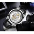 thumbnail image 4 of Business Men Watch Double Sided Hollow Transparent Analog Display Stainless Steel Quartz Waterproof Creative Male Wrist Watch, 4 of 4