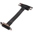 thumbnail image 3 of PCIE X1 Riser Cable Dual 90 Degree Right Angle PCIe 3.0 X1 to X1 Extension Cable 8Gbps PCI Express 1X Riser Card 10cm, 3 of 6