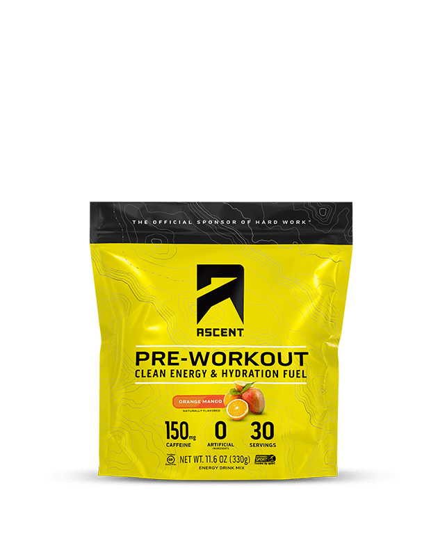 ASCENT Orange Mango Pre-Workout Hydration Fuel, 11.6 oz