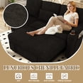 thumbnail image 3 of FFH 81" Reclining Sectionals for Living Room, Chenille Couch Sleeper Sofa with Pull Out Bed, USB and Storage, Black, 3 of 11