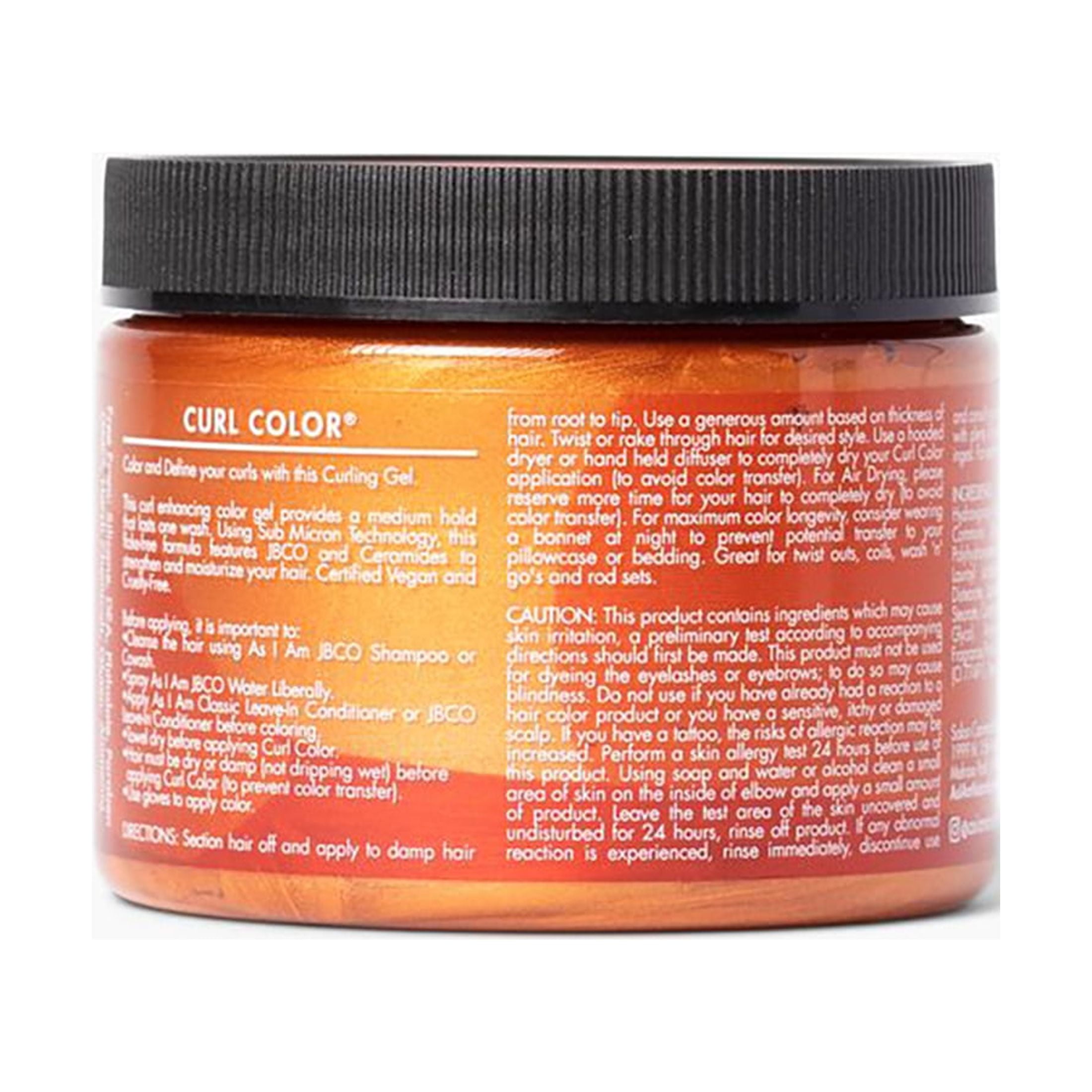 As I Am Curl Color™ Temporary Color Gel, Copper, Damage-Free, Curl Enhancing, Moisturizing, 6 oz, with Jamaican Black Castor Oil and Ceramides, Unisex