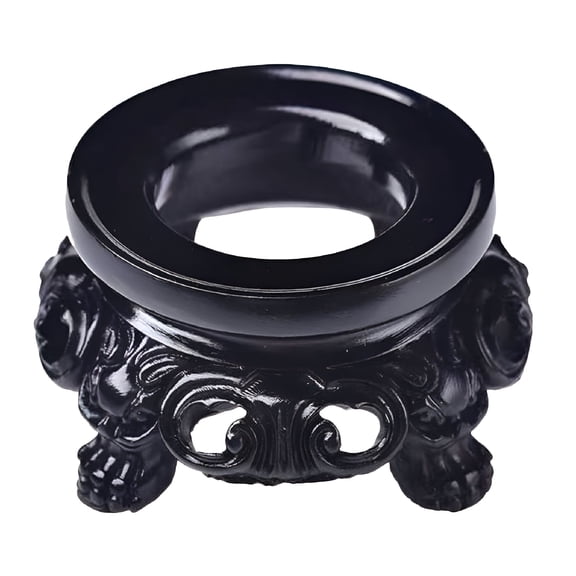 LAMIRO Crystal Base Ball Sphere Display Decor Glass Wooden Resin Egg Stands Holder Rack Stone Wood Gemstone