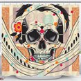 thumbnail image 1 of Colorful Shower Curtain - Festive Floral Design, 1 of 4