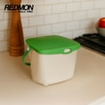 thumbnail image 5 of Redmon 1.9 Gal Kitchen Compost Bin for Food Scraps Odor Control Lid, Beige/Green, 25 Pack, 5 of 11