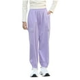 thumbnail image 2 of Juslio Girls Pants Casual Solid Summer Work Sports Mid Size Leg Tied Purple, 2 of 4