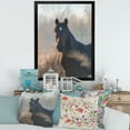 thumbnail image 3 of Designart 'Close Up Portrait Of A Horse On An Autumn Morning' Farmhouse Framed Art Print, 3 of 4