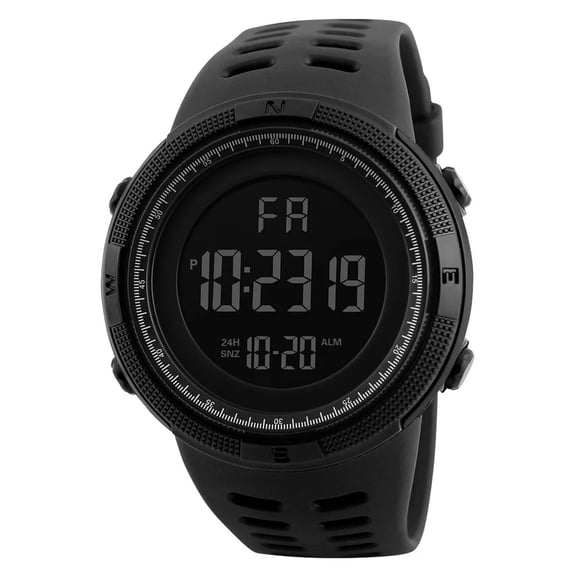 Men's Military‑Style LED Digital Wrist Watch, Multi‑Functional Sports Wristwatch with Luminous Display, Durable Daily Timepiece for Outdoor Sports, Student & Teen Daily‑Wear Timing Accessory