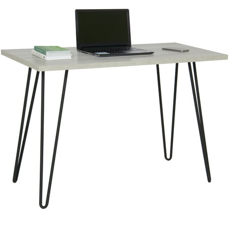 Best Choice Products Hardwood Living Space Writing Computer Office Desk with Hairpin Metal Legs, (Best Choice Standing Desk)