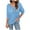 Blue, variant on Maplenight Womens Lightweight T Shirts Waffle V Neck Button Long Sleeve Henley Tunic Tops Solid Loose Casual Pullover Blouses for Fall Winter