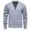 Gray, variant on Mens Fall Jackets Men's Solid Color Texture Cardigan Button Knit Sweater Jacket Gray 3X