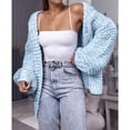 thumbnail image 5 of Womens Chunky Cardigan Cable Knit Oversized Open Front Cardigan Sweaters Blue XL, 5 of 6