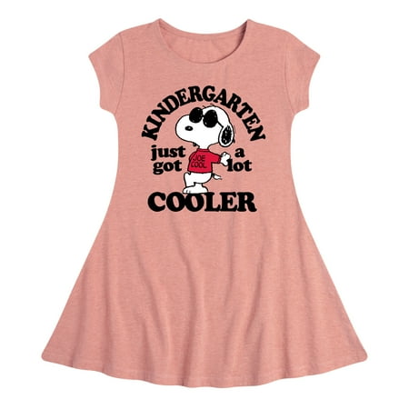 

Peanuts - Kindergarten Just Got Cooler- Toddler And Youth Girls Fit And Flare Dress