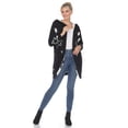 thumbnail image 3 of White Mark Women's Long Sleeve Star Hooded Cardigan, 3 of 7
