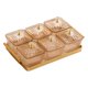 thumbnail image 4 of Cuencos acrílicos para aperitivos, platos para servir, 6 cuencos cuadrados pequeños extraíbles, platos para frutos secos, cuencos para servir para Leonado, 4 of 8
