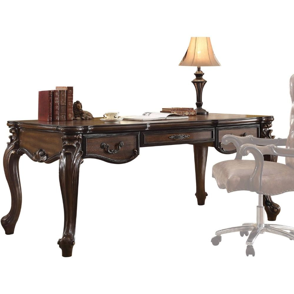 Acme Versailles Executive Desk, Cherry Oak