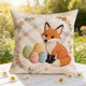 thumbnail image 1 of Fundas de almohada de Pascua | Fundas decorativas para cojines de sofá y cama | Fundas cuadradas de 45 x 45 cm | Decoración para el hogar: sala de estar, dormitorio, patio | Juego de 1, 1 of 6