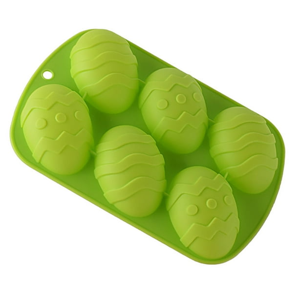 Yuarrent Molde de silicona Molde de pastel en forma de huevo de Pascua DIY Bandeja de hielo de chocolate Herramienta para hornear panadería casera, Verde Herramientas y accesorios para hornear Verde Yuarrent HA003686-05