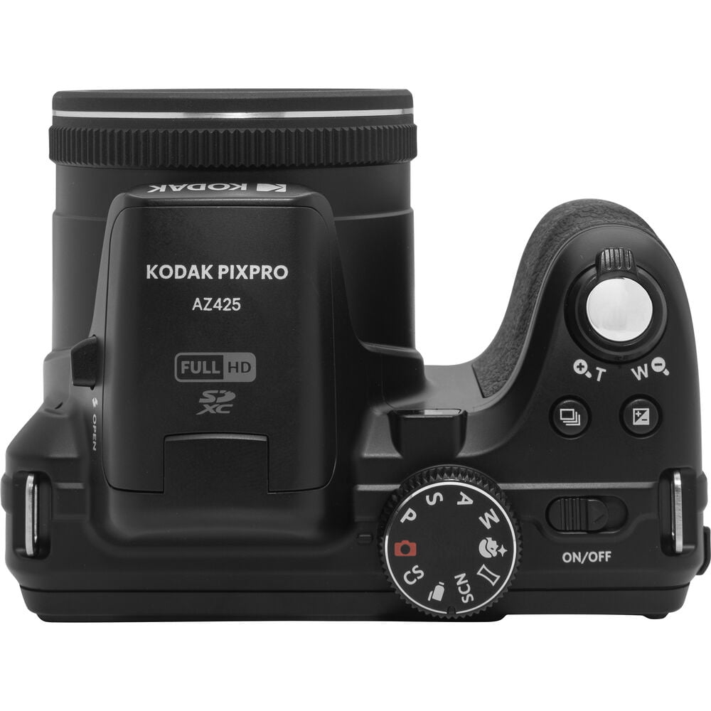 Kodak PIXPRO AZ425 Digital Camera (Black) + Extra Battery + Flash+ 1 Yr Warranty