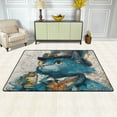 thumbnail image 3 of Area Rugs 72"x48" Indoor Non-Slip Wear Resistant Floor Mats Soft Large Carpets for Living Room Bedroom Home Decor Washable Rug Victorian Blue Cat, 3 of 7