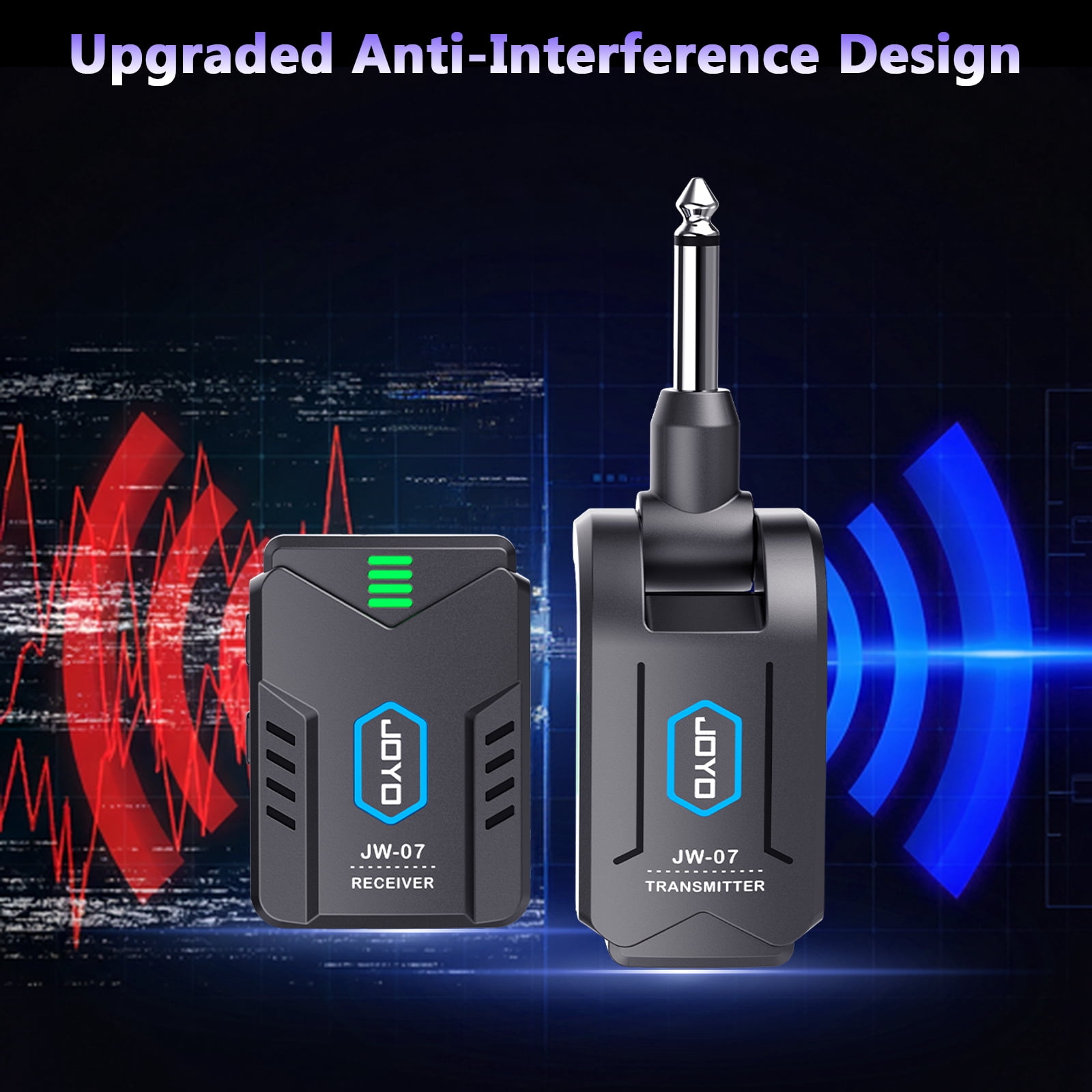 JOYO JW-07 Wireless in Ear Monitor System 2.4G Auto Pairing Stereo Transmitter Receive
