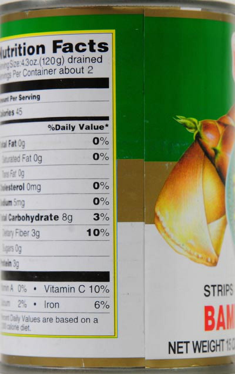 Shirakiku Brand Canned Bamboo Shoot Strip, No Allergen Statements Apply