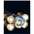 thumbnail image 2 of Linterna frontal recargable de 5 LED con zoom, brillo ultraalto, superbrillante, recargable por USB, impermeable, 4 modos para uso nocturno, pesca, correr, caza, lectura, camping y senderismo., 2 of 5