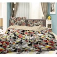 thumbnail image 1 of 3D Vintage Colorful Geometric Quilt Cover Set Bedding Set Duvet Cover, 1 of 3