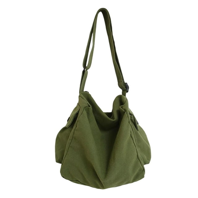 Bolso hobo de lona multifunción Correas ajustables Bolso de mano de ocio Mujeres Hombres Bolso de hombro de estilo vintage para oficina Playa Compras Verde Hugo bolsos de hombro de las mujeres