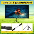 thumbnail image 5 of 80 in. Tripod Projector Screen 16:9 4K HD Projection Screen Wrinkle-Free Height Adjustable Portable Screen with Stand, 5 of 6