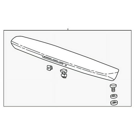 Genuine OE Honda Spoiler - 74900-S9V-A11ZG Fits select: 2003 HONDA PILOT EXL, 2004-2005 HONDA PILOT EX