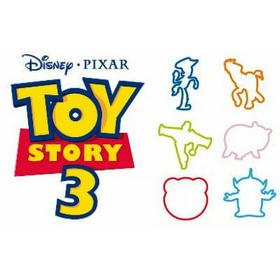 18 Pack Disney Toy Story 3 Silly Shaped Silicone Bandz