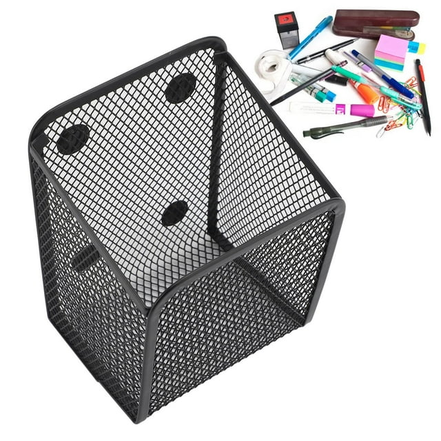 Support de Marqueur Effaçable à Sec, Organisateur Multifonctionnel en Maille Métallique pour Rangement d'Ustensiles de Réfrigérateur Tableau Effaçable à Sec