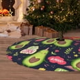 thumbnail image 6 of Yiaed Avocado Love Print Christmas Tree Skirt , Tree SkirtsTree Mat for Christmas Winter Holiday Indoor Decorations-36", 6 of 7