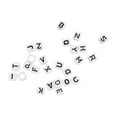 thumbnail image 4 of Mandala Crafts Letter Alphabet Pony Bead Set for Bracelet, Rave Kandi Jewelry Making; Black on White 6mm Sorted 600 Bead Letters;, 4 of 6