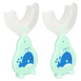 thumbnail image 4 of Cepillo de dientes de entrenamiento manual, 2 piezas Cepillo de dientes en forma de U Cepillo de dientes de boca completa Cepillo de dientes en forma de U Elegante y moderno, 4 of 14