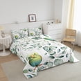 thumbnail image 3 of Cute Parrot Twin Bedding Sets Green Eucalyptus Comforter Set, Wild Animal Bird Bedding Comforter Sets Botanical Plant Leaves Duvet Insert, Cartoon Wildlife Down Comforter, 3 of 6