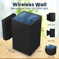 thumbnail image 5 of Solar Up Down Wireless Ambient Lighting Warm White  Black Wall Sconce for fence, patio or decks, 5 of 5